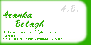 aranka belagh business card